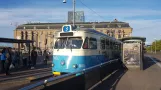 Göteborg Straßenbahnlinie 3 mit Triebwagen 805 "Sven-Erik Johansson" am Centralstation Drottningtorget (2020)