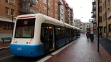 Göteborg Straßenbahnlinie 6 mit Niederflurgelenkwagen 449 am Olivedalsgatan (2020)