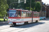 Gotha Straßenbahnlinie 1 mit Gelenkwagen 311nah Orangerie (2012)
