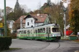 Graz Straßenbahnlinie 1 mit Gelenkwagen 268 am Mariatrost (Tramway Museum) (2008)