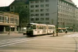 Graz Straßenbahnlinie 6 mit Gelenkwagen 272 am Eggenbergen Gürtel (1986)