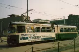Graz Straßenbahnlinie 6 mit Gelenkwagen 277 am Hauptbahnhof (Europaplatz) (1986)