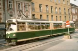 Graz Straßenbahnlinie 7 mit Gelenkwagen 7 auf Südtiroler platz (1986)
