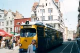 Grudziądz Straßenbahnlinie T2 mit Gelenkwagen 72 auf Rynek (2004)
