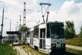 Grudziądz Straßenbahnlinie T2 mit Triebwagen 59 am Chełmińska / Południowa (2004)