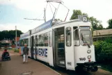 Halberstadt Straßenbahnlinie 2 mit Gelenkwagen 160 am Sargstedter Weg (2001)