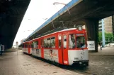 Halle (Saale) Regionallinie 5 mit Gelenkwagen 886 am Riebeckplatz (2001)