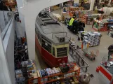 Hamburg Triebwagen 3642 innen Straßenbahnmuseum v6e 3642 (2022)