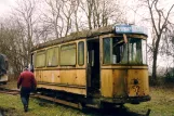 Hannover Beiwagen 52 am Straßenbahn-Museum bereit zum Verschrotten (2004)