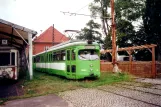 Hannover Gelenkwagen 503 auf dem Eingangsplatz Hannoversches Straßenbahn-Museum (2000)