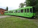 Hannover Gelenkwagen 6129 auf der Seitenbahn bei Hannoversches Straßenbahn-Museum (2020)