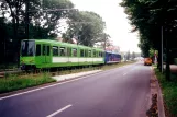 Hannover Gelenkwagen 6155 auf der Seitenbahn bei Freundallee (2000)
