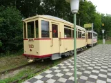 Hannover Hohenfelser Wald mit Beiwagen 1023 am Straßenbahn-Haltestelle (2020)