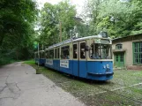 Hannover Hohenfelser Wald mit Triebwagen 2667 draußen Straßenbahn-Museum (2018)