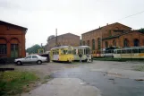 Hannover Triebwagen 35 auf dem Eingangsplatz Hannoversches Straßenbahn-Museum (1993)