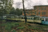 Hannover Triebwagen 46 außerhalb des Museums Hannoversches Straßenbahn-Museum (Deutsches Straßenbahn Museum) (1986)