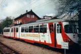 Heidelberg Regionallinie 5 mit Gelenkwagen 107 am Vierheim Bahnhof (1998)