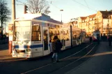 Heidelberg Straßenbahnlinie 22 mit Gelenkwagen 267 "Simfeopol" am Bismarckplatz (2001)