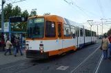 Heidelberg Straßenbahnlinie 24 mit Gelenkwagen 253 am HD Hauptbahnhof (2009)