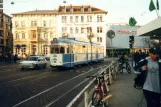 Heidelberg Zusätzliche Linie 21 mit Gelenkwagen 220 auf Rohrbacherstraße (2001)