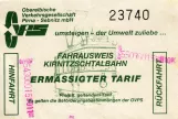 Hin/Rückfahrkarte für Kinder: Bad Schandau (1996)