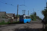 Horliwka Straßenbahnlinie 7 mit Triebwagen 415 am 245 kwartał (2011)
