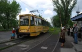 Horliwka Straßenbahnlinie 8 mit Triebwagen 412 am Pivnichna prokhidna (2011)