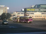 Jekaterinburg Straßenbahnlinie 13 mit Triebwagen 654 auf prospekt Lenina (2009)