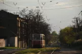 Jenakijewe Straßenbahnlinie 1 mit Triebwagen 033 auf Lermontova Ulitsa (2011)