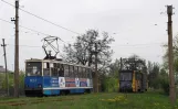 Jenakijewe Straßenbahnlinie 3 mit Triebwagen 022 auf Barnaulskaya Ulitsa (2011)