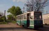 Jenakijewe Straßenbahnlinie 4 mit Triebwagen 030 auf Tiunva Ulitsa (2011)