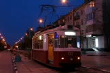 Jewpatorija Straßenbahnlinie 3 mit Triebwagen 012 auf Frunze street (2011)