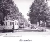 Kalender: Aachen Straßenbahnlinie 14 mit Triebwagen 8 vor Umsteigen am Grenzübergang Köpfchen (1938)