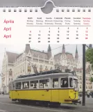 Kalender: Budapest Museumslinie N19 Nosztalgia mit Triebwagen 2624 vor Országhás (2014)