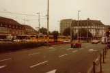 Karlsruhe Straßenbahnlinie 3  am Hauptbahnhof  (1982)