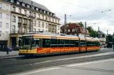 Karlsruhe Straßenbahnlinie 6 mit Niederflurgelenkwagen 236 auf Bahnhofplatz (2003)