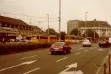 Karlsruhe Straßenbahnlinie 7 auf Bahnhofplatz (1982)
