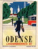 Karton Etikett: Odense Hovedlinie vor Kongenshave (1938)
