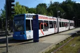 Kassel Straßenbahnlinie 3 mit Niederflurgelenkwagen 619 am Druseltal (2010)