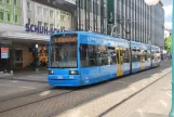 Kassel Straßenbahnlinie 5 mit Niederflurgelenkwagen 635nah Friedrichsplatz (2017)