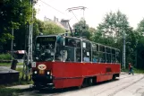 Kattowitz Straßenbahnlinie T12 mit Triebwagen 328 am Wełnowiec Plac Alfreda (2004)