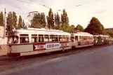 Kiel Straßenbahnlinie 4 mit Triebwagen 245 am Fähre Holtenau (Schleusenstraße) (1981)