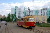 Kiew Zusätzliche Linie 11K mit Triebwagen 5817 am Vulytsya Yordanska (2011)