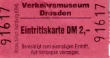 Kinderkarte für Verkehrsmuseum Dresden (VMD) (1996)
