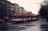 Köln Straßenbahnlinie 1 mit Gelenkwagen 3778 auf Neumarkt (1988)