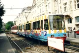 Köln Straßenbahnlinie 17 mit Gelenkwagen 2233 am Ubierring (2002)