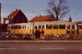Kopenhagen Straßenbahnlinie 5 am Husum von der Seite gesehen (1972)