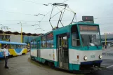Košice Straßenbahnlinie 3 mit Triebwagen 619 am Staničné námestie (2011)