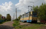 Kostjantyniwka Straßenbahnlinie 3 mit Triebwagen 007 nahe bei Novosjolovka (2011)
