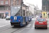 Krakau Straßenbahnlinie 3 mit Triebwagen 361 auf Krakowska (2011)